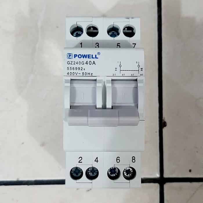 PREMIUM MCB 2 phase 40 A /ohm saklar 2 pass 40A / mcb 2 pass 40 A merk powell