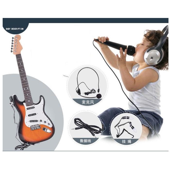 PREMIUM MAINAN ANAK GITAR BASS ELEKTRIC / ELEKTRIK BELAJAR EDUKASI ALAT MUSIK ANAK TOY MUSIC