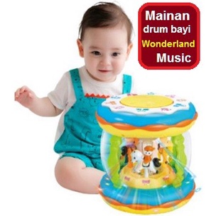PREMIUM Mainan Edukasi Bayi 6 7 8 9 bln /Mainan Edukatif 6-12 bulan Drum Music