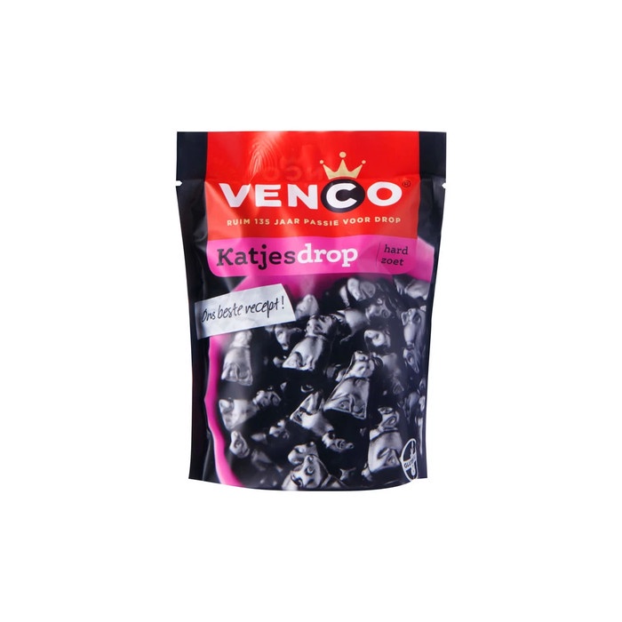 

Venco Katjesdrop Hard Zoet Cat Licorice 225g