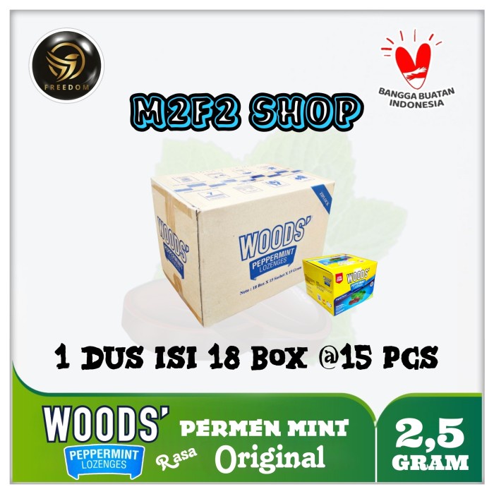 

Woods Peppermint Lozenges Original Permen Rasa Mint - 15 gr (Karton)