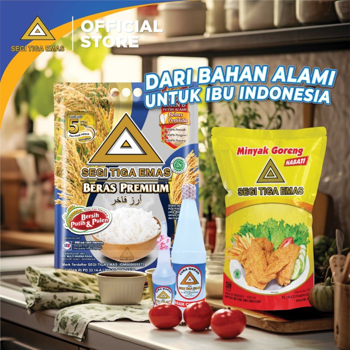 

Lezat- Minyak Goreng Refill Segi Tiga Emas 1L - Twinpack