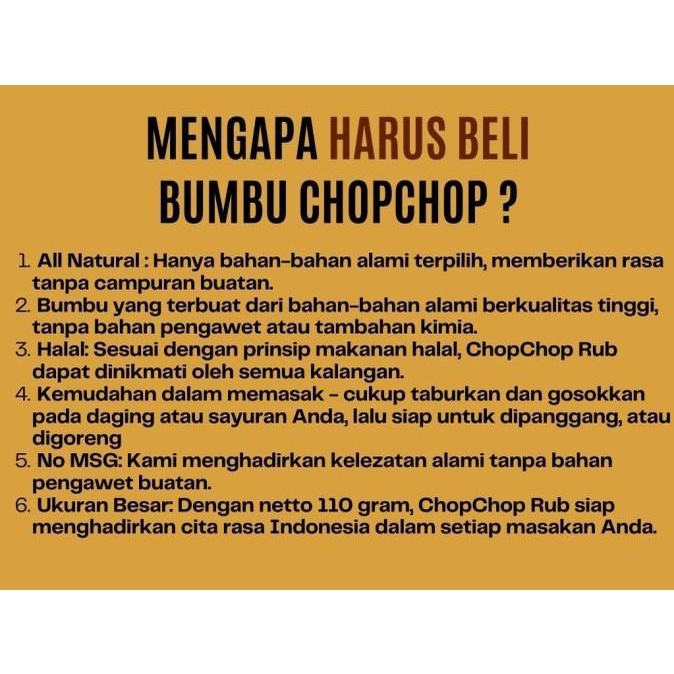 

Lezat- Paket Bundle Chopchop Rub Kombinasi dengan 3 Varian Ori, Curry, Spicy Masakan