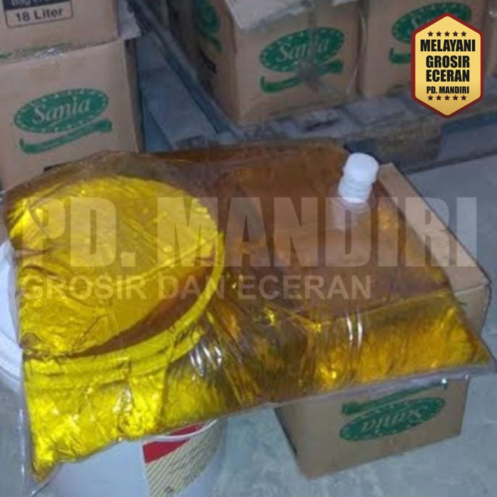 

Lezat- MINYAK GORENG SANIA BIB 18 Liter / 18Ltr / 18L