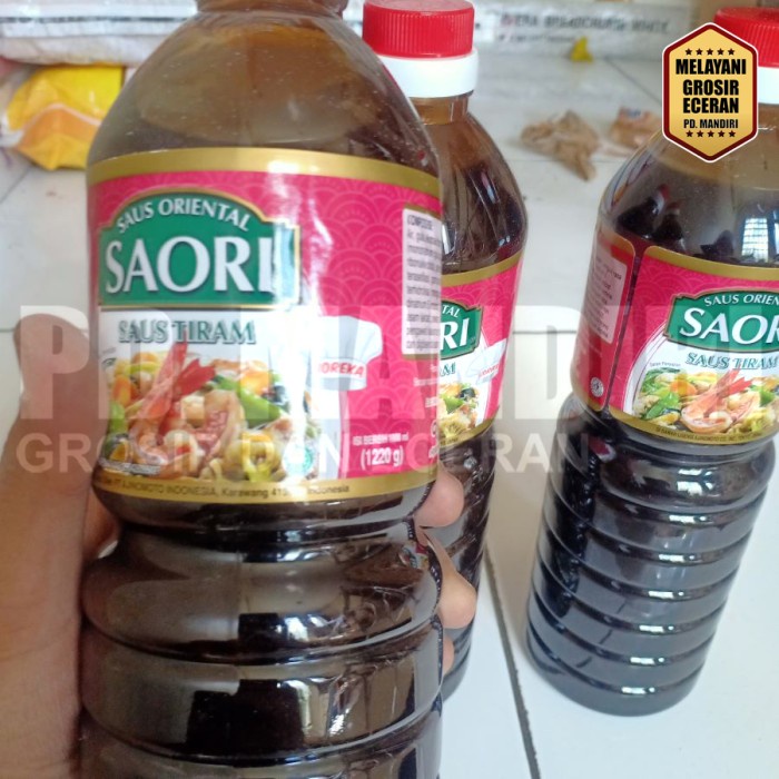 

Lezat- SAORI SAUS TIRAM 1220 GR / 1,2 L / OYSTER SAUCE HOREKA / SAOS
