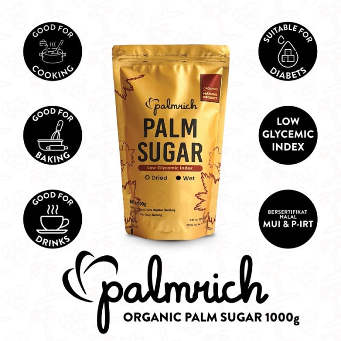 

Lezat- PALMRICH Gula Aren Semut Organik Kualitas Super 1 Kilogram