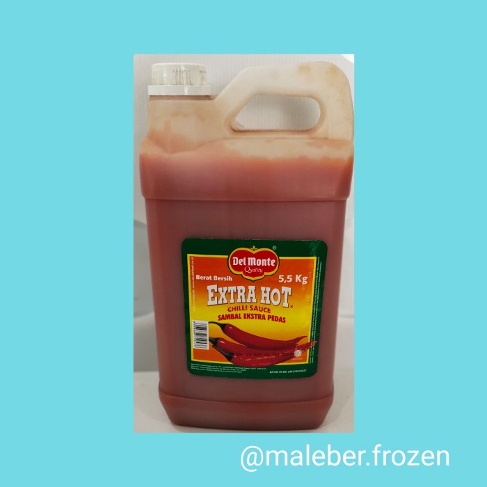 

Lezat- del monte saus sambal extra hot 5.5kg