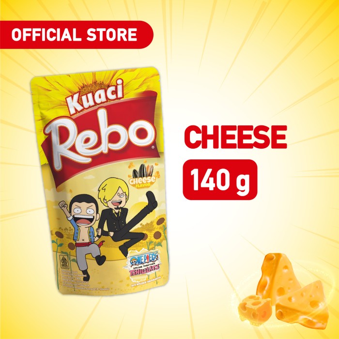 

Rebo Kuaci Bundling Rasa Cheese & Milk Ukuran 140gr - Cemilan Biji Bunga Matahari