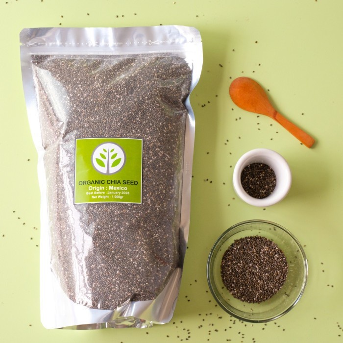 

(GoodSeller) Organic Black Chia Seeds / Organic Chia Seed Mexico 1 Kg / 1000 gr
