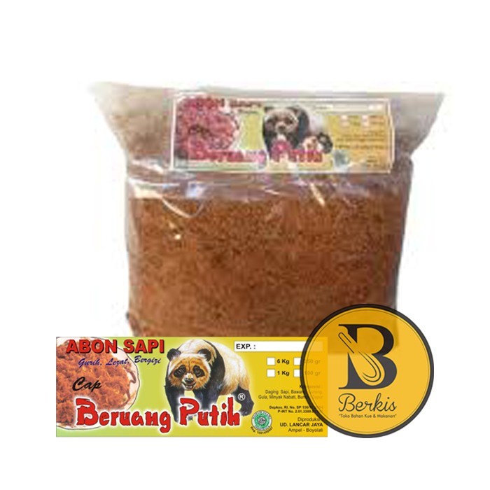 

(GoodSeller) Abon Sapi Cap Beruang Putih 250 Gr [repack]