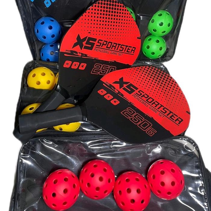 Pickleball Set 2pcs Raket Pickleball Pickleball Paddle Set Paddle Tenis Pickleball Bola Pickleball
