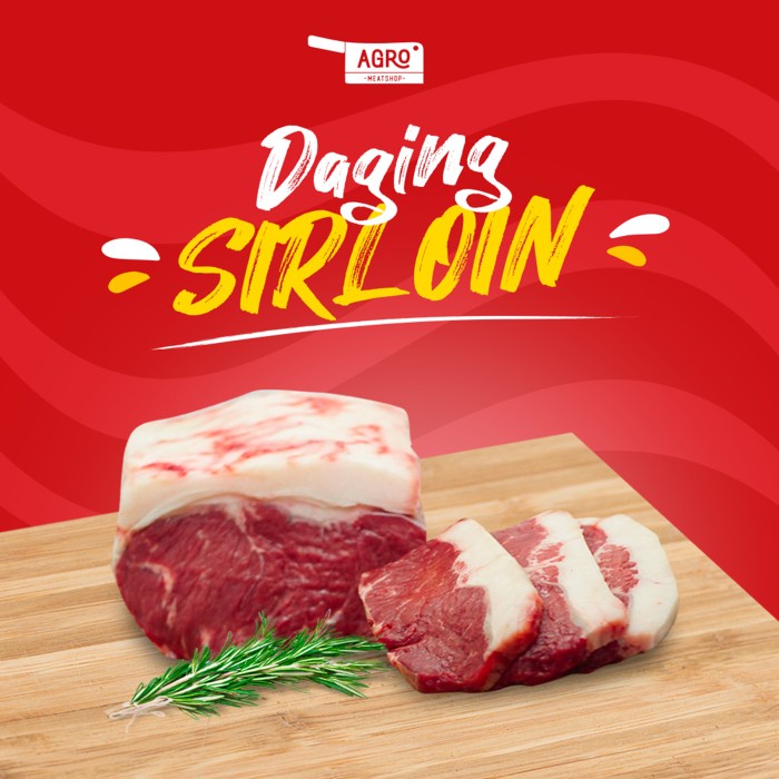 

Lezat- Daging Sirloin Sapi / Has Luar / Cangkeng / Beef Sirloin /Daging Segar