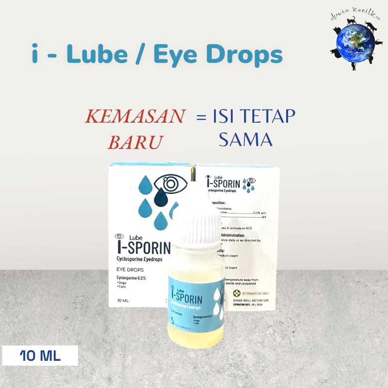 I-Lube Eye drops Ilube Eye Tetes Mata Kering Anjing Kucing 10ml