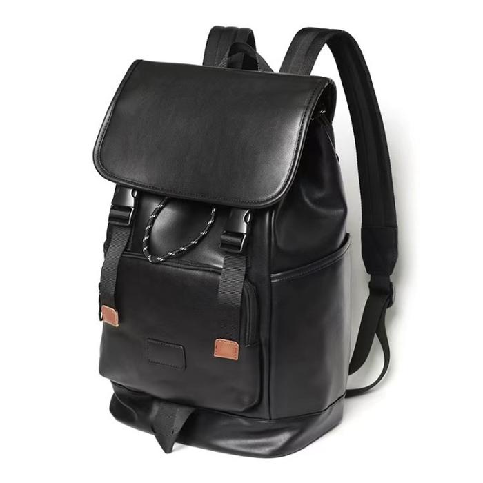 Max-Mor M180 Tas Ransel Kulit Pria Backpack Kulit Tas Punggung Pria Hitam Tas Ransel Wanita