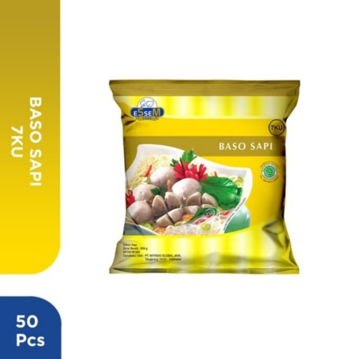 

Lezat- Essem Kuning Bakso Daging Sapi Isi 50