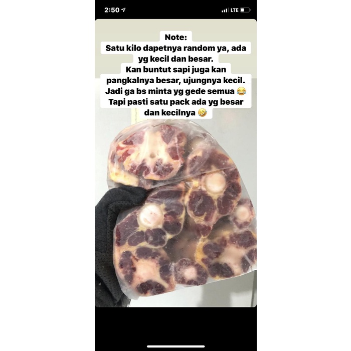 

Lezat- Buntut sapi import oxtail 500gr