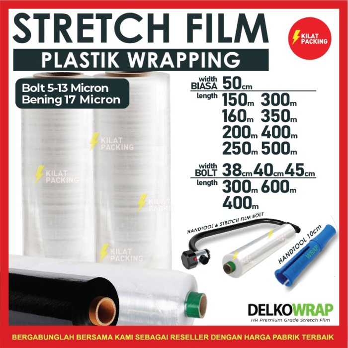 Stretch Film Bening / Plastik Wrapping Barang Plastic Wrap 50Cm Satuan