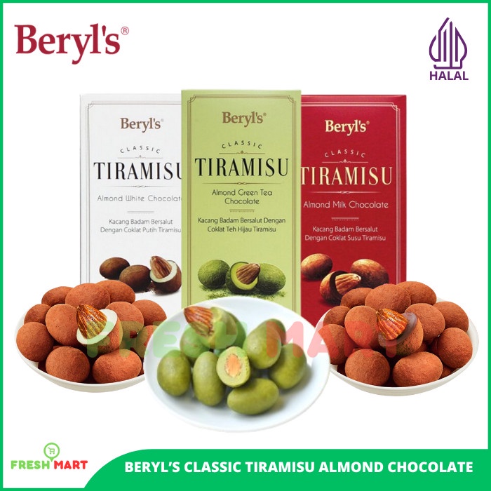 

BERYL'S CLASSIC TIRAMISU ALMOND MILK CHOCOLATE & GREEN TEA CHOCOLATE 200GR