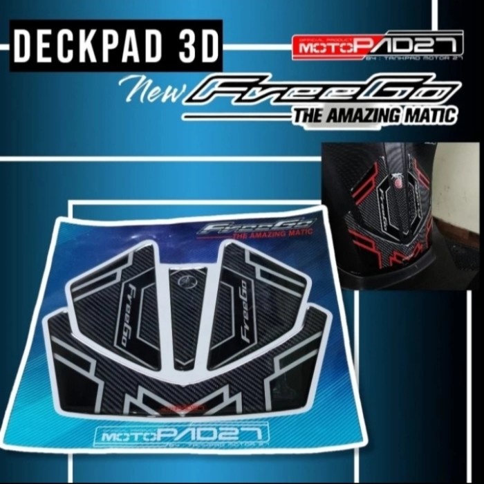 stiker resin timbul deckpad dashboard NEW FREEGO 125 2023