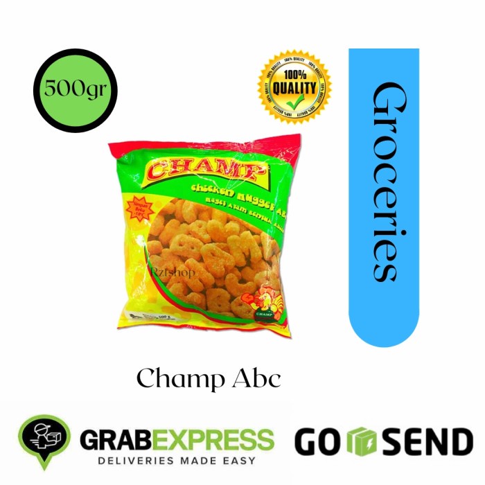 

Lezat- Nugget ayam Champ Abc 500gr