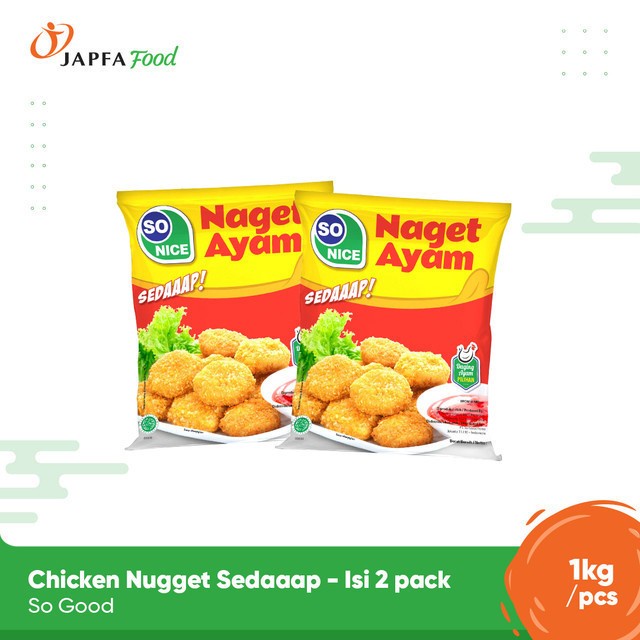 

Lezat- So Nice Chicken Nugget Sedaaap 1kg - Isi 2 pack