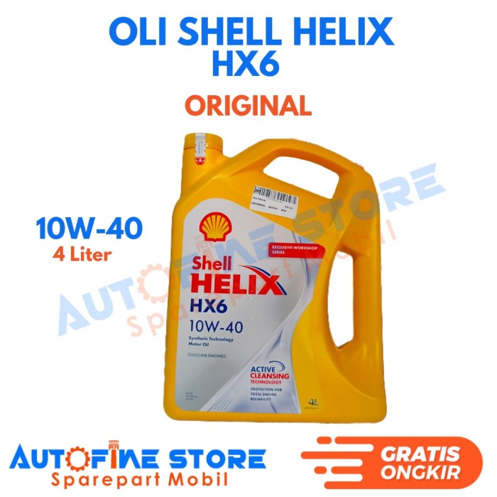 OLI MESIN SHELL HX6.10W-40. LT ORIGINAL