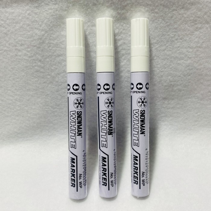 

SPIDOL SNOWMAN PERMANENT MARKER WP-12 TINTA PUTIH / 1 BOX ISI 12 PCS