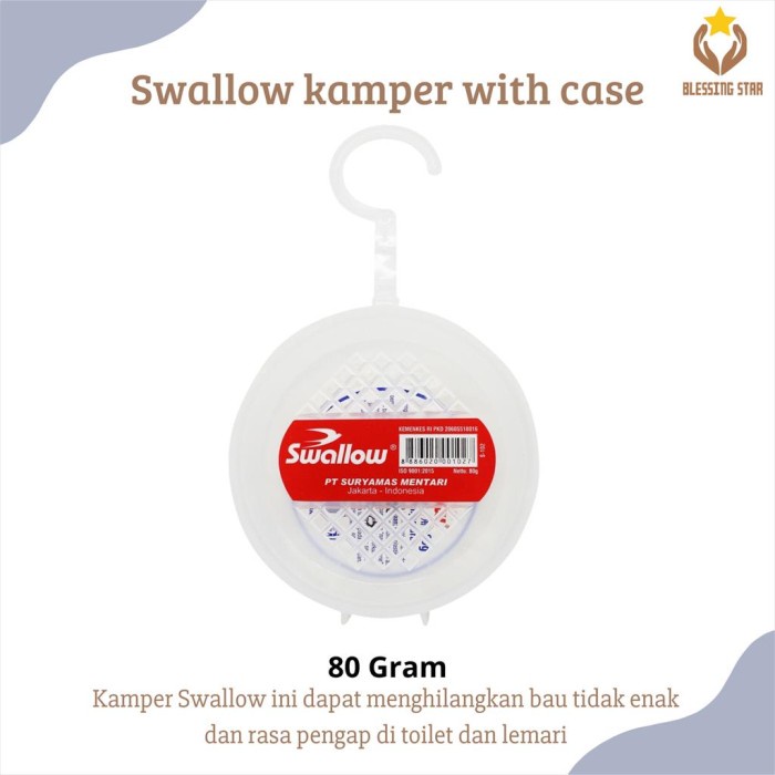 JTTOP" SWALLOW KAMPER KAPUR BARUS TOILET GANTUNG ANTI SERANGGA KECOA