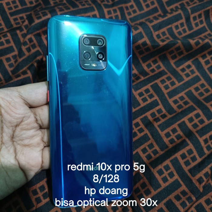 hp bekas seken second preloved redmi 10x pro 5g ram 8/128gb..mayan mulus . hp doang segel. ex inter