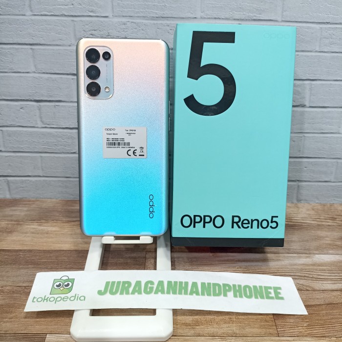 Oppo Reno 5 Ram 8GB Internal 128GB 8/128 Hp Second Sekem Bekas *