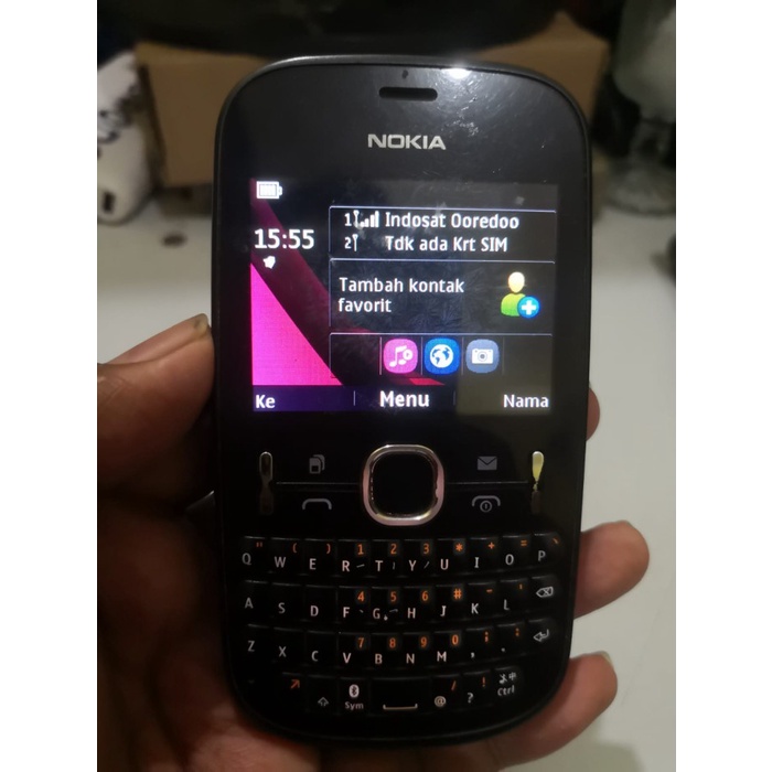 Hp Jadul/Bekas/Bahan NOKIA ASHA 200 - Sinyal Aktif + Baterai *
