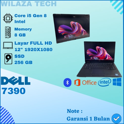 Laptop Bekas Dell 7390 i5/i7 RAM 8 GB *