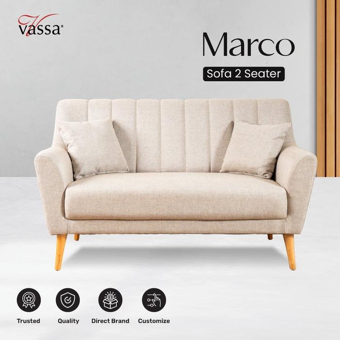TERLARIS Sofa 2 Seater Marco By Vassa Sofa Sofa Minimalis Sofa Modern