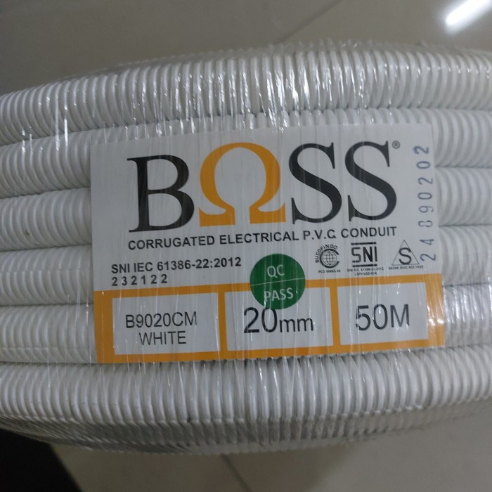 

flexible Boss 20mm @50M putih dan hitam