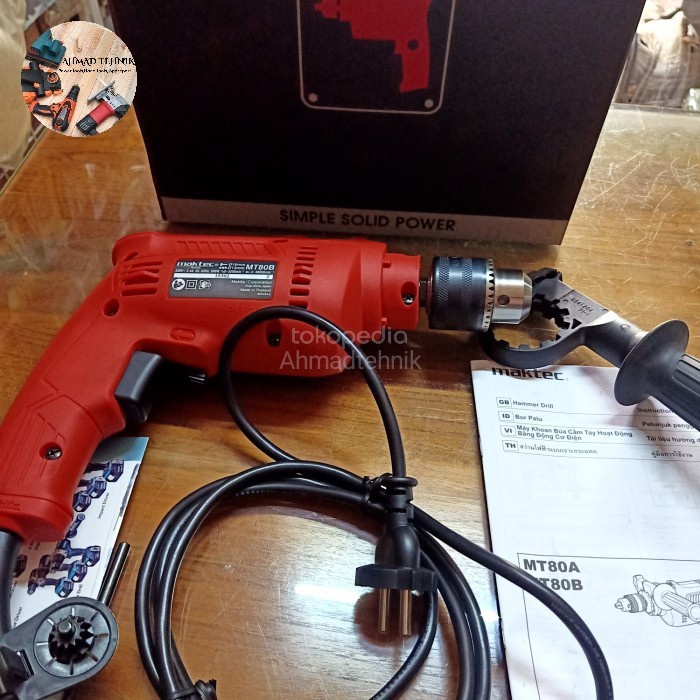 mesin bor maktec 13 mm mt 80 b bor impact drill beton