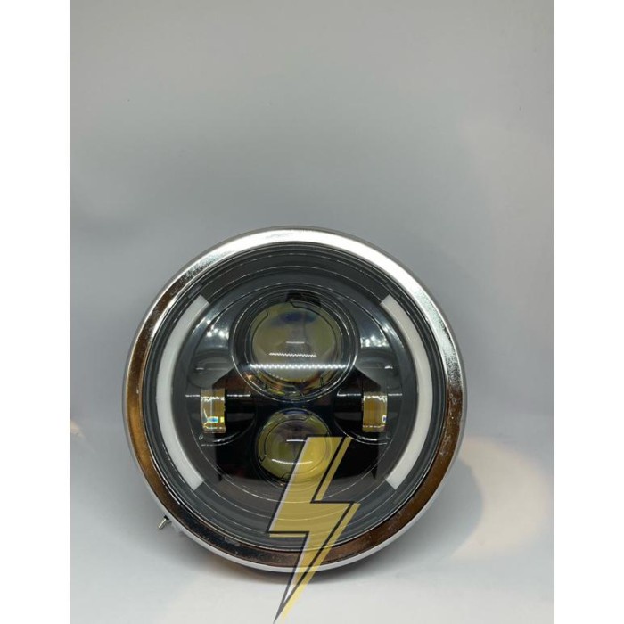 Terbaru LAMPU DAYMAKER BULAT 7 INCH DENGAN BATOK LED HEADLIGHT CUSTOM JEEP RX KING NINJA WATERPROOF