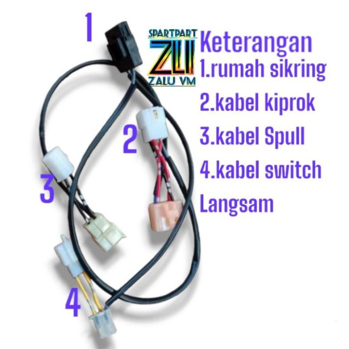Baru KABEL FULLWAVE DC MOTOR HONDA BEAT KARBU KVY PLUS RUMAH SIKRING