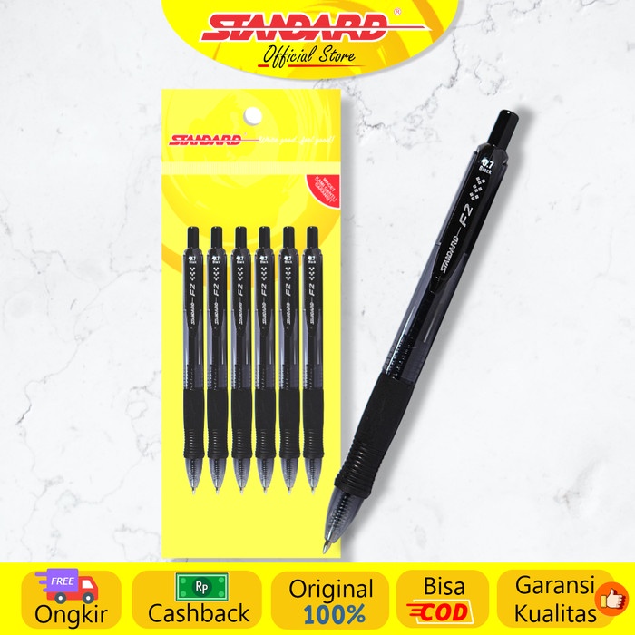 

[COD-XTRA Ongkir] Standard - Pulpen F2 0.7 ( Alat Tulis / Pen / Ballpoint / Pena )