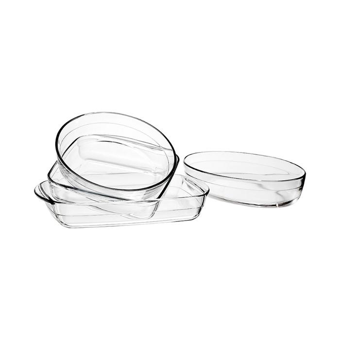 BERMUTU AZKO Culinart Wadah Saji Kaca Dengan Tutup Tempat Saji Makanan Wadah Hidangan Serving Pot