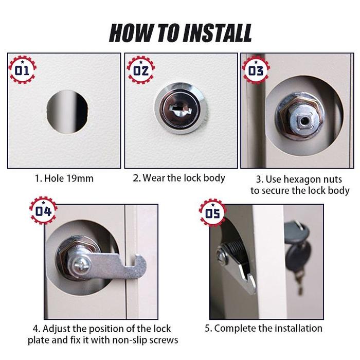 Kunci Loker Lemari Besi Loker Laci Lemari Kunci Cabinet Pintu Lemari Kayu Besi Kait Cam Lock Camlock