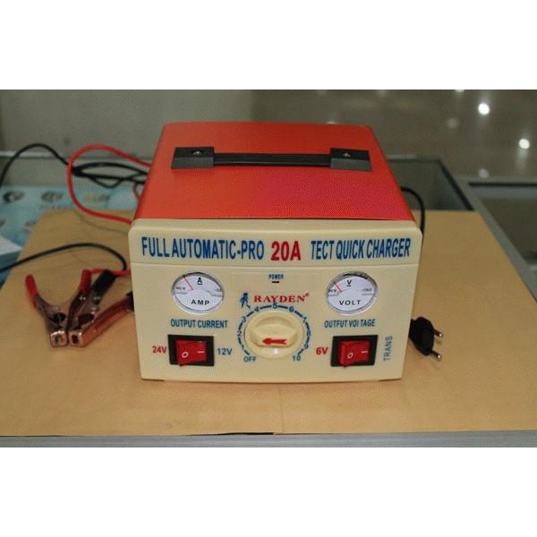 CHARGER AKI 20 AMPERE OTOMATIS MERK RAYDEN ORIGINAL