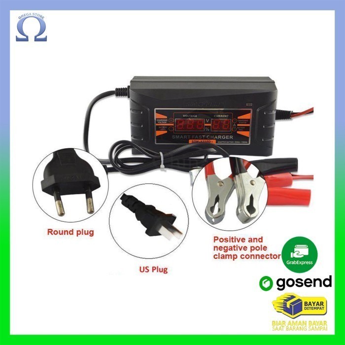 TAFFWARE CHARGER AKI MOBIL WET DRY LEADI ACID DIGITAL SMART BATTERY ORIGINAL