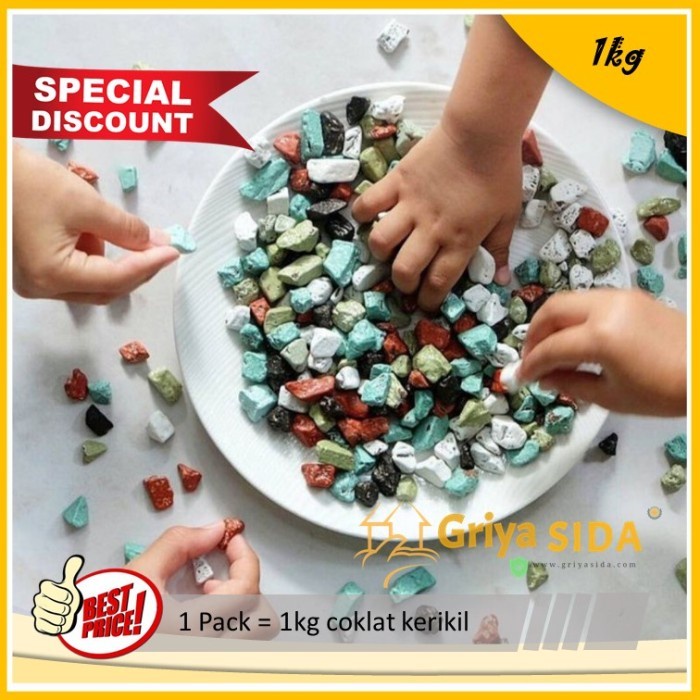 

(TopSeller) Coklat kerikil arab 1kg premium coklat batu choco Stone Chocolate