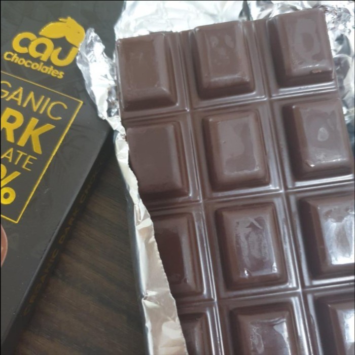 

(TopSeller) Organic Dark Chocolate 100% No Sugar 80g Cokelat Keto - Cau Chocolates