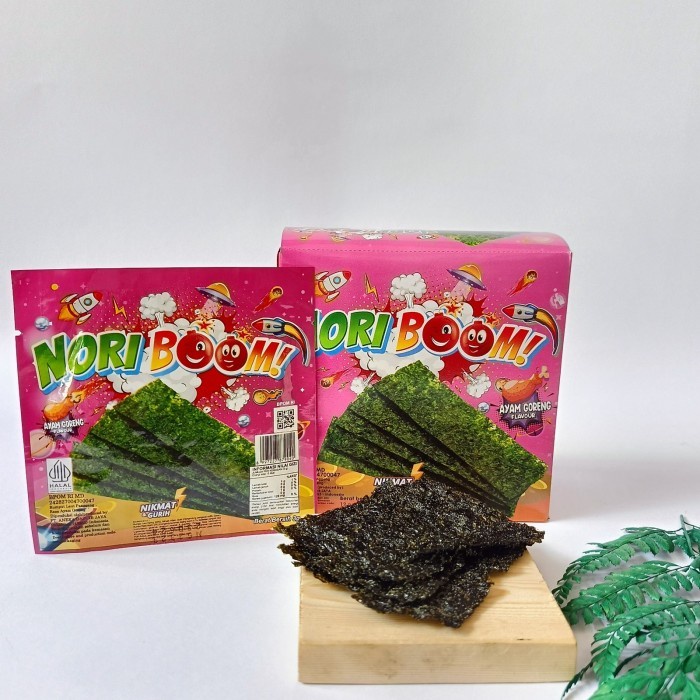 (TopSeller) Snack Rumput Laut anak NORI BOOM 1 box isi 12 sachet