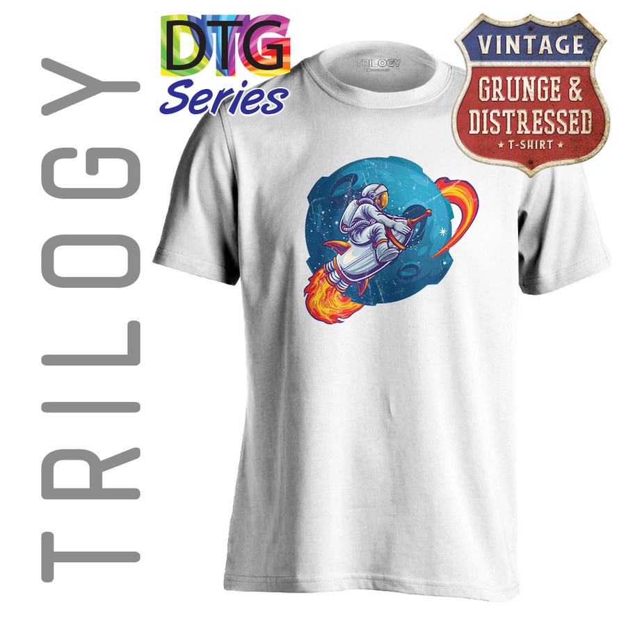 【Ori】TRILOGY DTG 0625 - ASTRONAUT ROCKET RIDE - Kaos Premium - Space Nasa