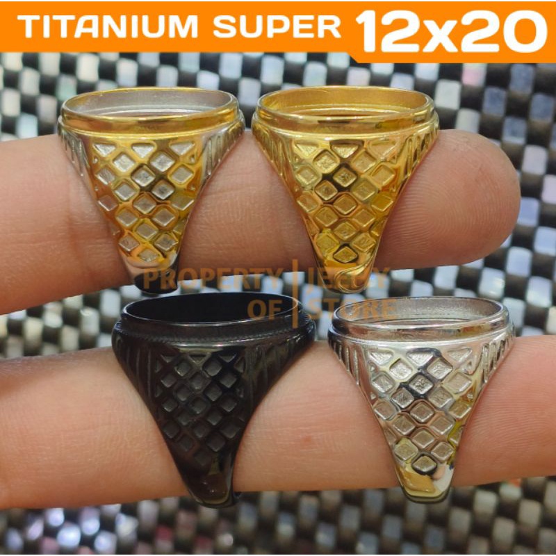 Ring Cincin Titanium Super Tanam 12X20
