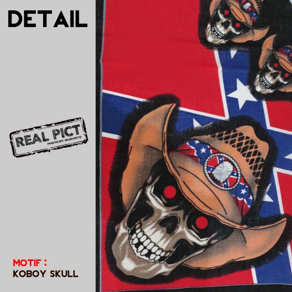 Bandana Tengkorak Skull Slayer Biker Scarf - Katun