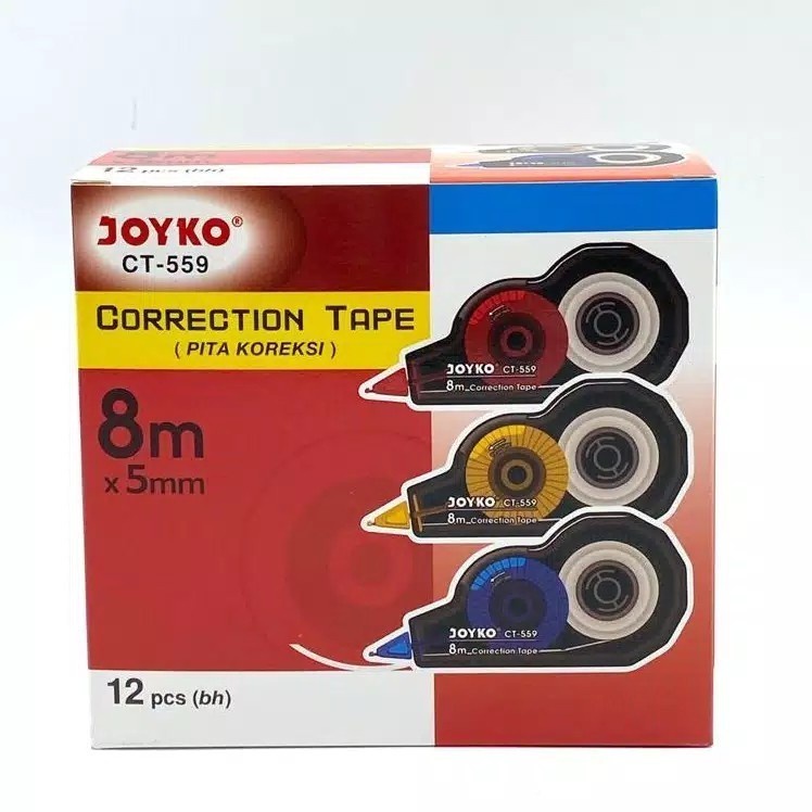 

Correction Tape / Pita Koreksi 8M Ct-559 (1 Box 12 Pcs)
