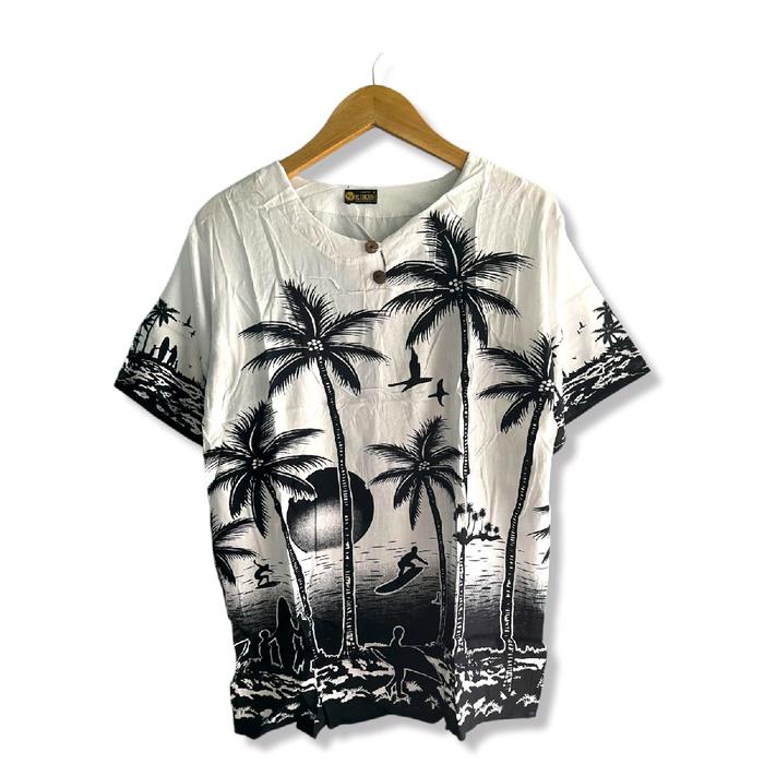 TERBATAS Baju kaos pantai bali/ baju santai pria wanita/baju kaos pantai bali Katun Kain Motif